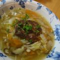 hamjiro's cooksnap of when they made ☆和風コンソメ☆食べるハンバーグスープ☆.