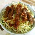 居眠り姫愛's cooksnap of when they made ソースがおいしい♥牛カルビのサラダ仕立て.
