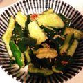 ゆきぷさん's cooksnap of when they made たたきキュウリ♪ゴマ油の風味で韓国風に.