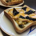 oyukidesu's cooksnap of when they made 有るもので簡単高菜漬けハムチーズトースト.