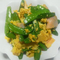pucyipan's cooksnap of when they made 絹さやとハムのふんわり卵炒め.