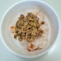 JEWEL♡'s cooksnap of when they made 離乳食 トマトと納豆のおかゆ.