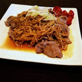 ネイテル's cooksnap of when they made 豚切り落とし肉焼きの、えのきソースかけ.