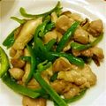 fukudoru's cooksnap of when they made 椎茸 鳥もも ﾋﾟｰﾏﾝ炒め.