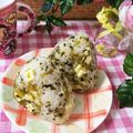 Akeimmy's cooksnap of when they made 博多風おにぎり☆メンタイ高菜チーズ.