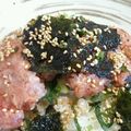 *neige*'s cooksnap of when they made まぐろでユッケ丼☆.