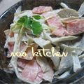 nao2008's cooksnap of when they made ごぼうとカリカリベーコンのサラダ♡.