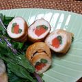 chishiko's cooksnap of when they made おせち、お弁当にも！チキンの彩り巻.