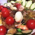 mojo83's cooksnap of when they made 冷たい小鉢　夏野菜のコンソメジュレ寄せ.
