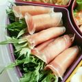 noriko912's cooksnap of when they made 簡単オードブル★チーズと水菜の生ハム巻き.