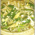 katumi0419's cooksnap of when they made 余りめんつゆで☆ニラもやしの卵とじ.