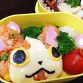 ちびままポチ子's cooksnap of when they made 妖怪ウォッチ☆ジバニャンとウィスパー弁当.