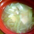 ユーロン's cooksnap of when they made 豆腐となめこと長ねぎの中華スープ.