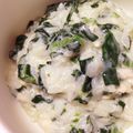 mi1003's cooksnap of when they made 離乳食☆チキンとほうれん草のミルクおじや.