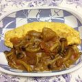 おきえみ's cooksnap of when they made 簡単リメイク、カレーオムレツ.