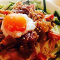 きゃりん♥︎'s cooksnap of when they made 麺つゆマヨのスタミナ満点❤サラダうどん.