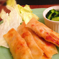 pow虫's cooksnap of when they made タイカレー風味の海老揚げ春巻き.