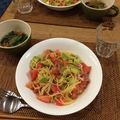なべあいぴょん's cooksnap of when they made アボガドとトマトの玉ねぎ冷製パスタ.