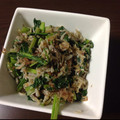 こつ～～ぼ's cooksnap of when they made あと一品。かぶの葉の炒めもの.