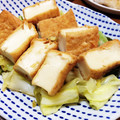 YUKIKI☆'s cooksnap of when they made 厚揚げとキャベツの蒸し焼き.