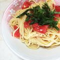 ヒナちゃん♡'s cooksnap of when they made トマトと青じその冷製パスタ.