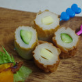 tama-sora's cooksnap of when they made 簡単！お弁当にチーズときゅうりちくわ串.