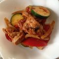 コマンチカン's cooksnap of when they made ズッキーニと鳥肉のトマトチーズ炒め.