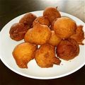 ヒトミママ♪'s cooksnap of when they made HMでサーターアンダギーが作れちゃうよ✿.