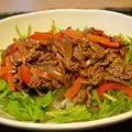 真樹♪'s cooksnap of when they made 吉田ソースで牛肉のいためもの.