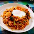 ＊ゆうこぽよよ＊'s cooksnap of when they made 巣ごもり✿豚キムチ焼きそば.