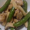 はーとぴーちゃん's cooksnap of when they made スナップエンドウと鶏肉のうま塩炒め物.