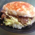 じょでぃー's cooksnap of when they made 生姜焼きライスバーガー.