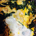 mantacarp's cooksnap of when they made 小松菜とエノキの卵とじ.