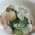 youich's cooksnap of when they made 【冷蔵庫掃除】里芋とエビのマヨサラダ.