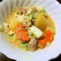 絃斗＊'s cooksnap of when they made ～鶏とジャガと豆腐のみそ煮～.