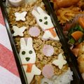 赤い電話's cooksnap of when they made 簡単 キャラ弁 「リサとガスパール」.