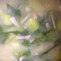 かきねこ's cooksnap of when they made すりおろしジャガイモとちんげん菜のスープ.