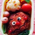 iroyukka's cooksnap of when they made カレーパンマン弁当（キャラ弁）.