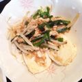 こぶたさんち's cooksnap of when they made にら＆もやしあんかけ豆腐ステーキ.
