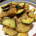 たると0617's cooksnap of when they made ポテトとズッキーニのアンチョビマヨ炒め.