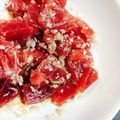ちゅにを's cooksnap of when they made まぐろのネギ塩ユッケ 海鮮 つまみ.