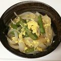 minnie1024's cooksnap of when they made 新玉ねぎ＆スナップエンドウの卵とじ☆*ﾟ.