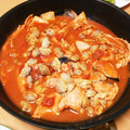 陸倫葵's cooksnap of when they made 簡単☆あさりと白身魚のトマト煮.