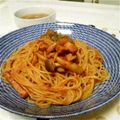 hiro__coro's cooksnap of when they made ベーコンときのこのトマトスパゲティ.