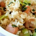 あひるぅ☆'s cooksnap of when they made 子供も喜ぶ！小松菜とウインナーの混ぜご飯.