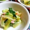 SP♪'s cooksnap of when they made シロナとかまぼこのゴマドレ和え.