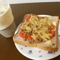 よちりん's cooksnap of when they made 簡単☆納豆トマトチーズのトースト.
