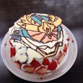 遥＆悠ママ's cooksnap of when they made 仮面ライダーガイム☆チョコプレート.
