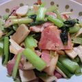 lovejun's cooksnap of when they made 小松菜とベーコン＆キノコ炒め.
