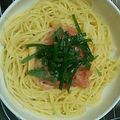 どら。's cooksnap of when they made カフェで食べたタラコいかパスタ.